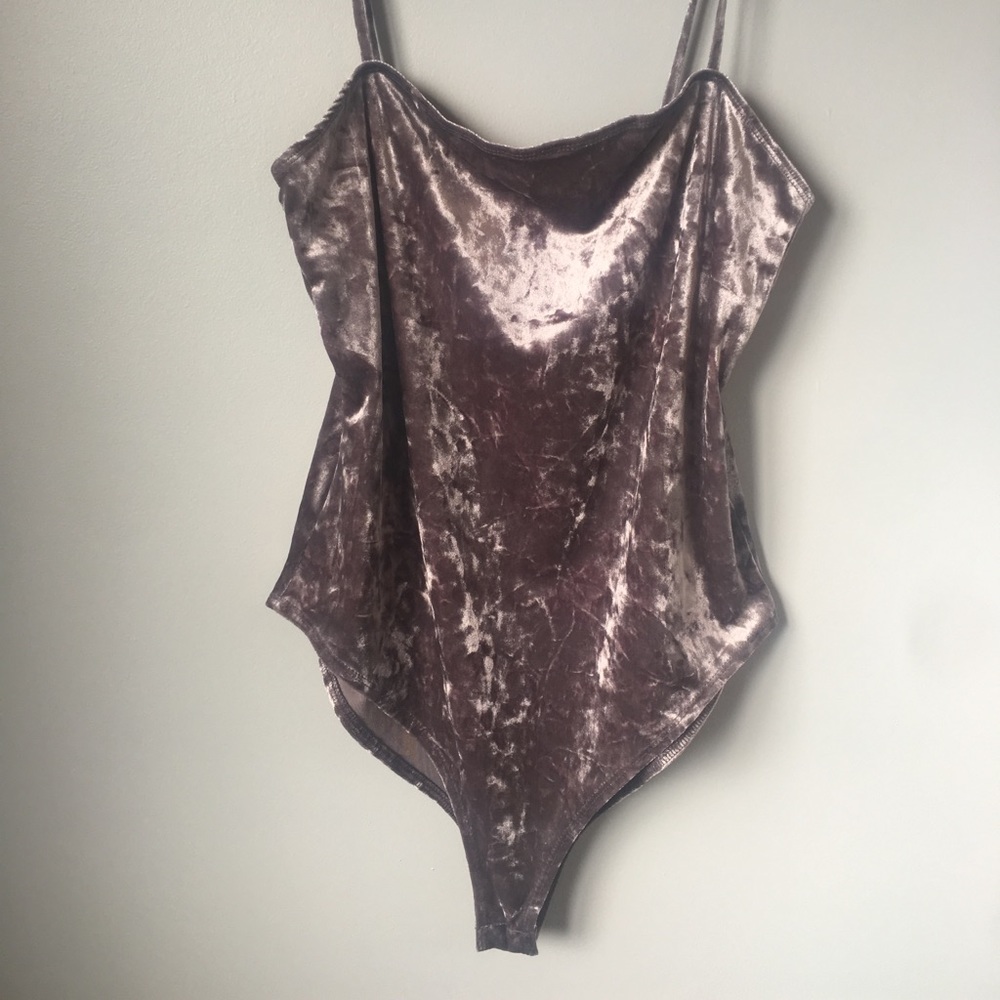 Purple Velvet Bodysuit